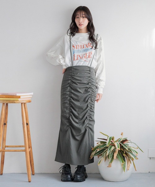 LOWRYS FARM(ローリーズファーム)の「カコウプリントTLS291616(Tシャツ/カットソー・レディース・オフホワイト/グレー/チャコールグレー/アイボリー・FREE)」の21枚目の写真