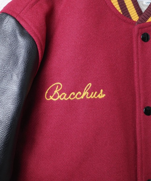 HOUSTON（ヒューストン）の「【T7】【HOUSTON】MELTON AWARD JACKET（BEER）/ メルトン アワード ジャケット ビール 51274（スタジャン・メンズ・ブラック/オリーブドラブ/マルーン・MEDIUM/LARGE/X-LARGE/XX-LARGE）」の7枚目の写真