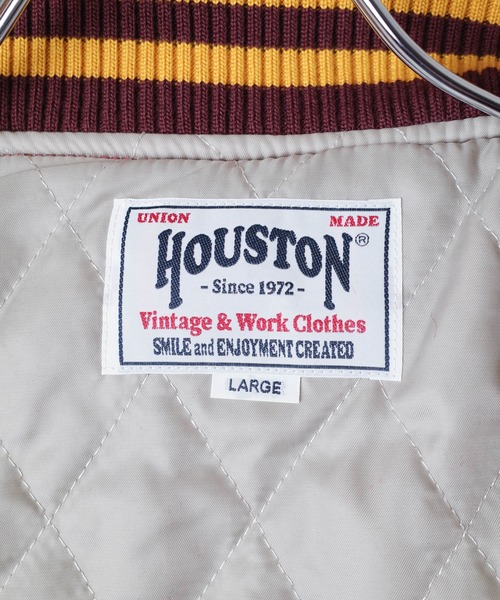 HOUSTON（ヒューストン）の「【T7】【HOUSTON】MELTON AWARD JACKET（BEER）/ メルトン アワード ジャケット ビール 51274（スタジャン・メンズ・ブラック/オリーブドラブ/マルーン・MEDIUM/LARGE/X-LARGE/XX-LARGE）」の13枚目の写真