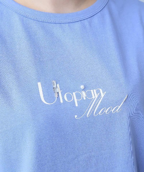 leswel(レスウェル)の「【L~5L 大きいサイズ】ビジューロゴプリントTシャツ(Tシャツ/カットソー・レディース・オフホワイト/ブルー/チャコールグレー・L/LL/3L/4L/5L)」の20枚目の写真