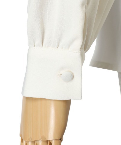 F i.n.t(フィント)の「はしごリボンスタンドカラーブラウス/ fint フィント(シャツ/ブラウス・レディース・ピンクベージュ/オフホワイト・FREE)」の20枚目の写真