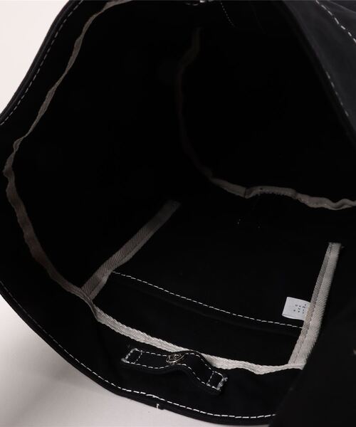 EARTH MADE（アースメイド）の「CANVAS WASH BOTTOM TOTE（トートバッグ・メンズ・グレー/ブラック/ベージュ・FREE）」の10枚目の写真