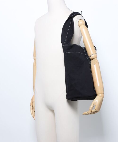 EARTH MADE（アースメイド）の「CANVAS WASH BOTTOM TOTE（トートバッグ・メンズ・グレー/ブラック/ベージュ・FREE）」の11枚目の写真