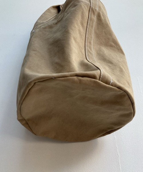 EARTH MADE（アースメイド）の「CANVAS WASH BOTTOM TOTE（トートバッグ・メンズ・グレー/ブラック/ベージュ・FREE）」の5枚目の写真