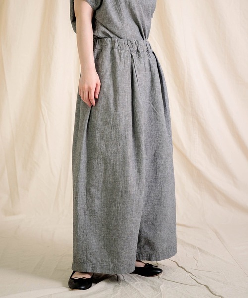 prit（プリット）の「[prit]  綿麻平織  ビッグタックワイドパンツ（その他パンツ・レディース・グレー系その他・FREE）」の19枚目の写真