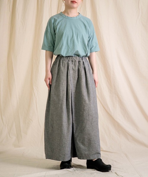 prit（プリット）の「[prit]  綿麻平織  ビッグタックワイドパンツ（その他パンツ・レディース・グレー系その他・FREE）」の16枚目の写真