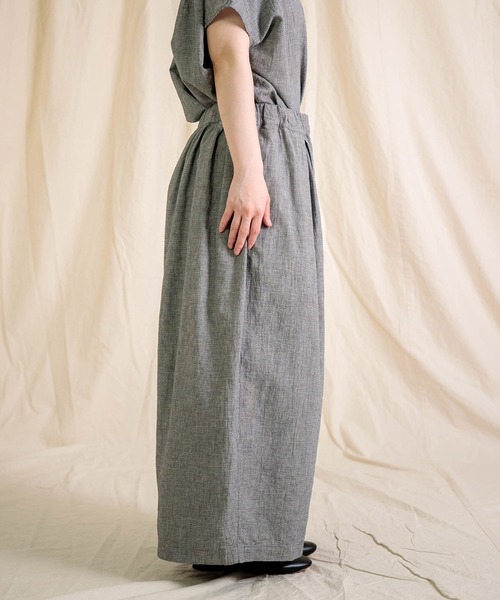 prit（プリット）の「[prit]  綿麻平織  ビッグタックワイドパンツ（その他パンツ・レディース・グレー系その他・FREE）」の7枚目の写真
