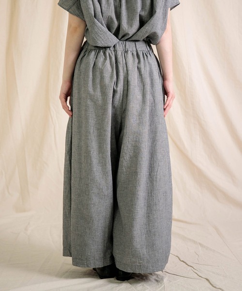 prit（プリット）の「[prit]  綿麻平織  ビッグタックワイドパンツ（その他パンツ・レディース・グレー系その他・FREE）」の8枚目の写真