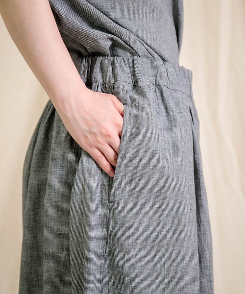 prit（プリット）の「[prit]  綿麻平織  ビッグタックワイドパンツ（その他パンツ・レディース・グレー系その他・FREE）」の11枚目の写真