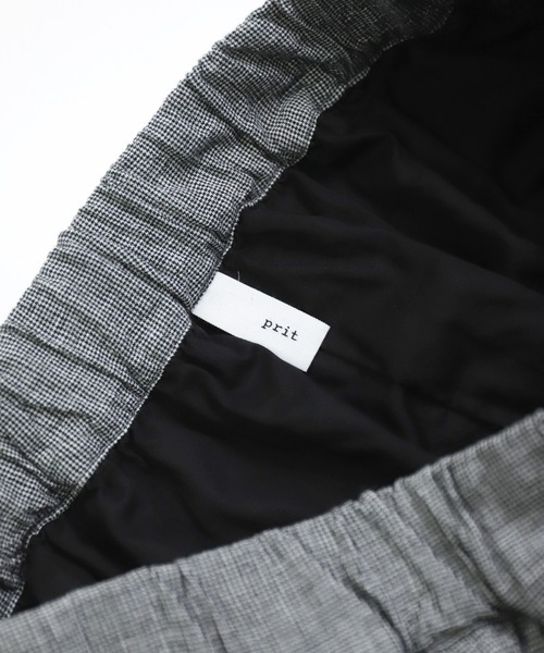 prit（プリット）の「[prit]  綿麻平織  ビッグタックワイドパンツ（その他パンツ・レディース・グレー系その他・FREE）」の5枚目の写真