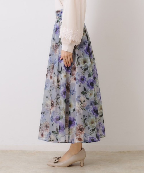 couture brooch（クチュールブローチ）の「【大人可愛い・きれいめ】Springオーガンフルールスカート（スカート・レディース・ブラック系/ライトグレー系/ベージュ系その他・36/38/40/42）」の6枚目の写真