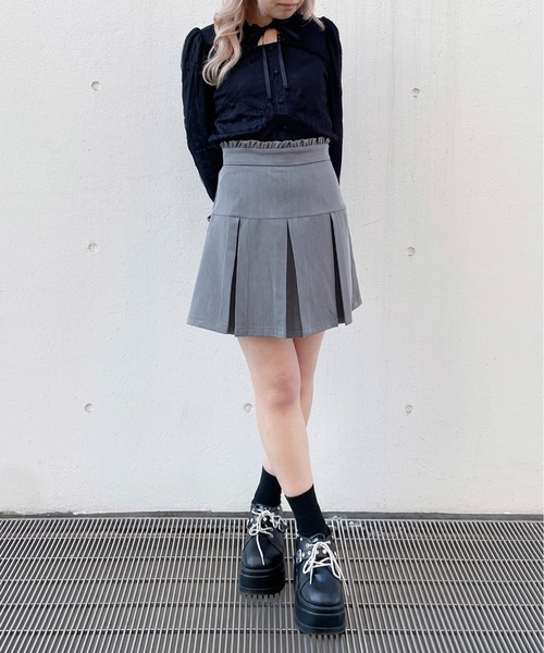 abc une face（アーベーセーアンフェイス）の「レースリボンブラウス（シャツ/ブラウス・レディース・ブラック/ホワイト/グレー・FREE）」の13枚目の写真