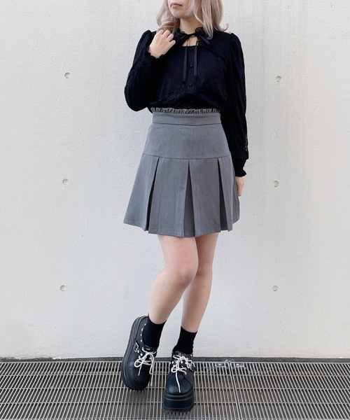 abc une face（アーベーセーアンフェイス）の「レースリボンブラウス（シャツ/ブラウス・レディース・ブラック/ホワイト/グレー・FREE）」の14枚目の写真