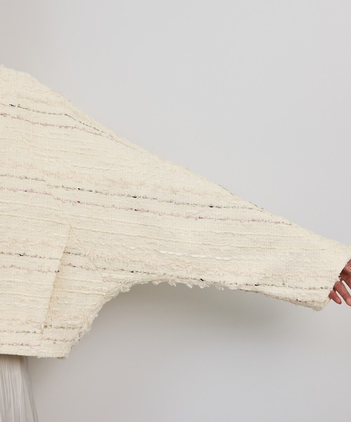 セール】MALHIA-KENT(マリアケント) ツイードVネックジャケット（ノー