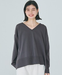 スポンディッシュニットVネックトップス