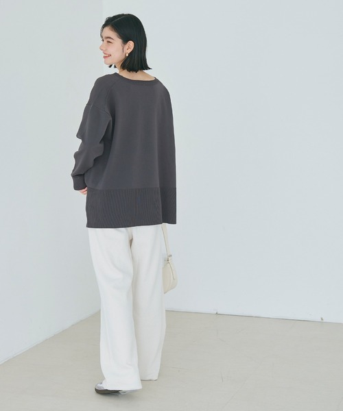 coca(coca)(コカ)の「スポンディッシュニットVネックトップス(ニット/セーター・レディース・ライトブルー/アイボリー/ブラック/チャコール・S/L/M)」の9枚目の写真