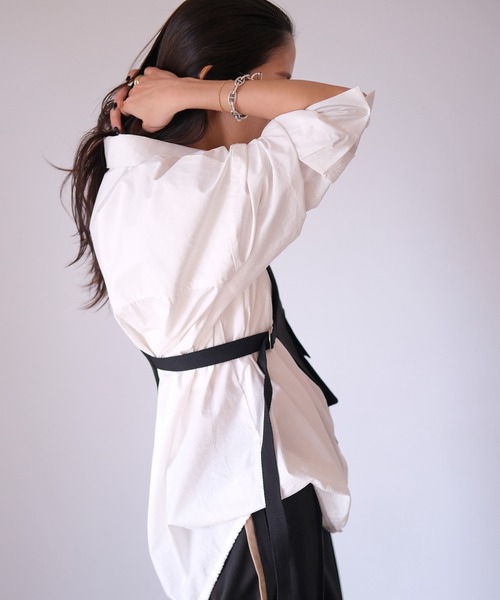 AKTE（アクテ）の「アシンメトリーベスト（ベスト・レディース・ブラック/チャコール・FREE）」の7枚目の写真