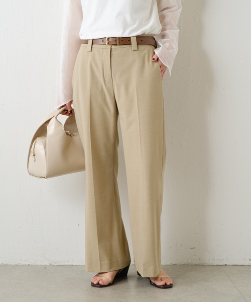 PROVOKE (プロヴォーク)の「PROVOKE/センタープレススラックス/セットアップ可(スラックス・レディース・ベージュ・36)」の1枚目の写真