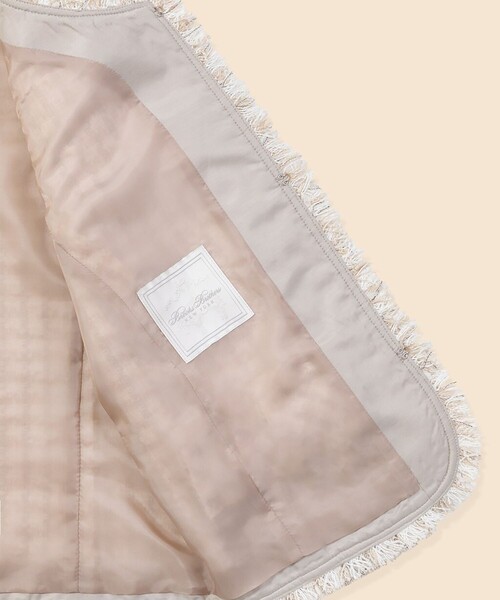 BROOKS BROTHERS(ブルックスブラザーズ)の「コットンブレンド ファンシーツイード ノーカラージャケット(ノーカラージャケット・レディース・ベージュ・0/8/6/4/2)」の6枚目の写真