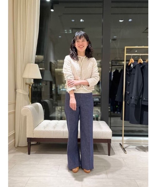 BROOKS BROTHERS(ブルックスブラザーズ)の「コットンブレンド ファンシーツイード ノーカラージャケット(ノーカラージャケット・レディース・ベージュ・0/8/6/4/2)」の8枚目の写真