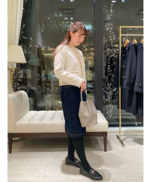 BROOKS BROTHERS(ブルックスブラザーズ)の「コットンブレンド ファンシーツイード ノーカラージャケット(ノーカラージャケット・レディース・ベージュ・0/8/6/4/2)」の12枚目の写真