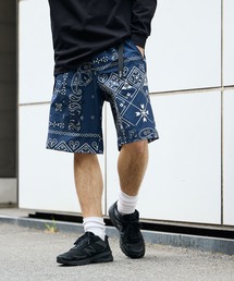ワイルドシングス　カラフルフラミンゴ総柄ショートハーフパンツLサイズ WILD THINGS｜ワイルドシングスのその他パンツ（ハーフ・ひざ丈）通販