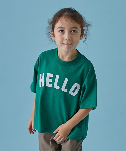 FOV(フォブ)の「フォブ HELLO Tシャツ(Tシャツ/カットソー・キッズ・ホワイト/グリーン/ブラック・XL/M/L/S)」の3枚目の写真