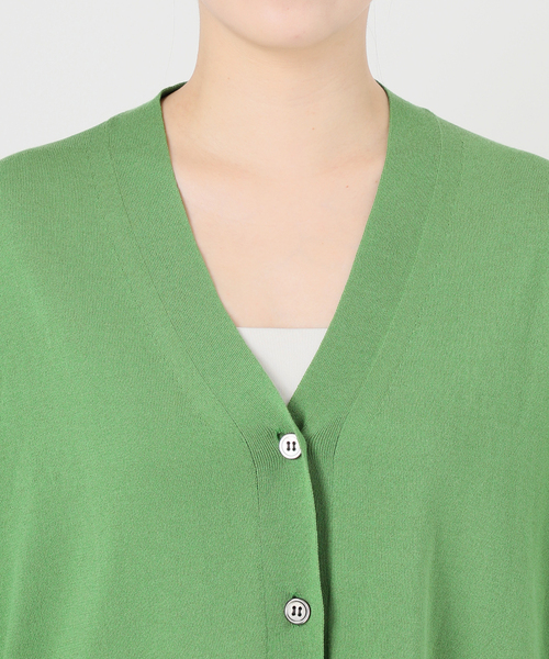 Spick &amp; Span◆グリーンITALYWOOL Vカーディガン Spick & Span - Spick & Span◇グリーンITALYWOOL Vカーディガンの通販