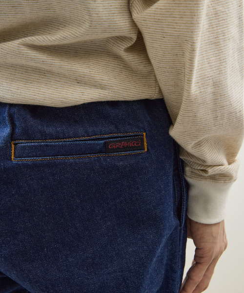 And A（アンドエー）の「Gramicci グラミチ / STRETCH DENIM REGULAR FIT PANT ストレッチデニムパンツ レギュラーフィットパンツ / GMP5-SJP13（デニムパンツ・メンズ・ライトインディゴブルー/ダークインディゴブルー/ワンウォッシュ・X-LARGE/LARGE/MEDIUM/SMALL）」の13枚目の写真