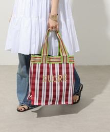 Monocoro toppi（モノコロトッピ）の「刺繍ロゴ スクエア ビニール トートバッグ（トートバッグ）」