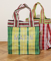 Monocoro toppi（モノコロトッピ）の「刺繍ロゴ スクエア ビニール トートバッグ（トートバッグ）」