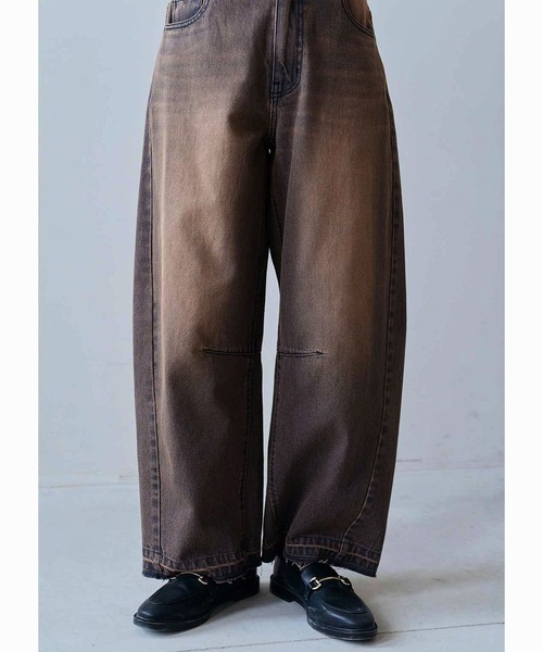 MEDE19F 履きこんだようなオーバーダイバルーンデニム