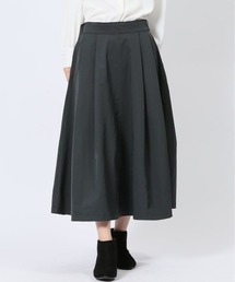 m.f.editorial | 【ストレッチ ウォッシャブル】m.f.エディトリアルレディース Aラインミモレ丈 タック入りスカート(スカート)