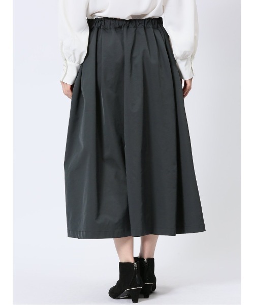 m.f.editorial（エムエフエディトリアル）の「【ストレッチ ウォッシャブル】m.f.エディトリアルレディース Aラインミモレ丈 タック入りスカート（スカート・レディース・ネイビー/グレー系その他2・FREE）」の17枚目の写真