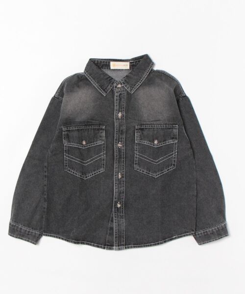 aimoha(アイモハ)の「【aimoha-KIDS-】ヴィンテージ風デニムキッズジャケット(デニムジャケット・キッズ・ブルー/ブラック・90/100/110/120/130)」の9枚目の写真
