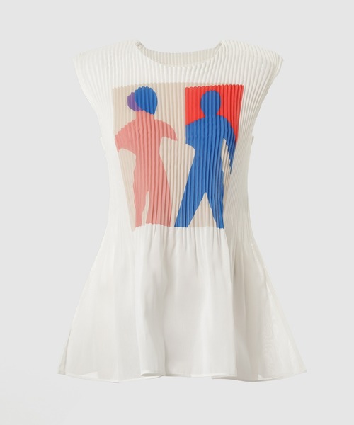 セール】Graphic Pleats Top A（Tシャツ/カットソー）｜YOHEI