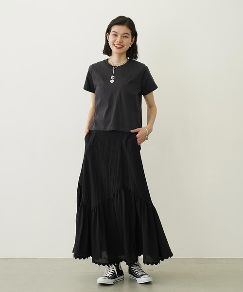 MILKFED.(ミルクフェド)の「ANGEL COMPACT S/S TEE(Tシャツ/カットソー・レディース・チャコール/ライトパープル/オフホワイト・S/M)」の14枚目の写真