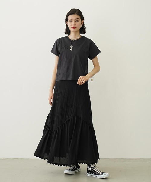 MILKFED.(ミルクフェド)の「ANGEL COMPACT S/S TEE(Tシャツ/カットソー・レディース・チャコール/ライトパープル/オフホワイト・S/M)」の15枚目の写真