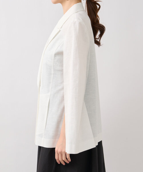 【美品】La boutique BonBon コットン麻ケープ風ダブルジャケット La boutique BonBon（ラブティックボンボン）の「【名品