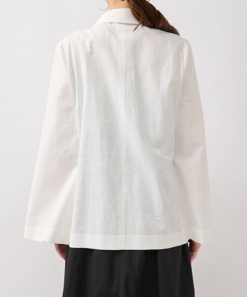 【美品】La boutique BonBon コットン麻ケープ風ダブルジャケット La boutique BonBon（ラブティックボンボン）の「【名品