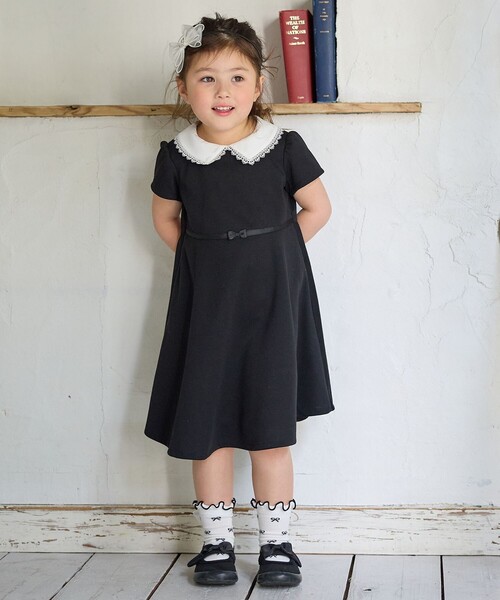 新品未使用タグ付き　acka 襟付きワンピース ネイビー　サイズ2 新品未使用タグ付き acka 襟付きワンピース ネイビー サイズ2