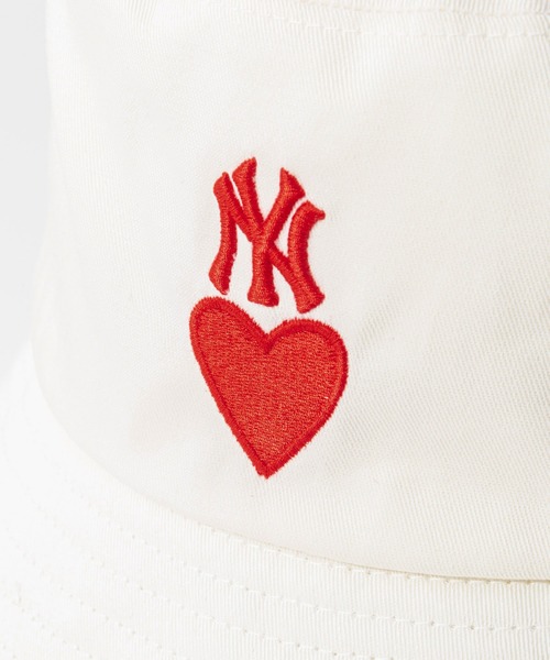 MLB Korea Heart Bucket Hat 3AHTH013N バケットハット 日本未発売】MLB KOREA Heart Bucket Hat エムエルビーコリア