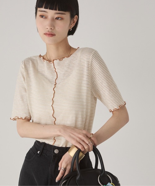 値下げ！DEVASTEE レースボーダートップス 36 ANGLOBALSHOP 再値下げ！DEVASTEE レースボーダートップス36 ANGLOBALSHOP