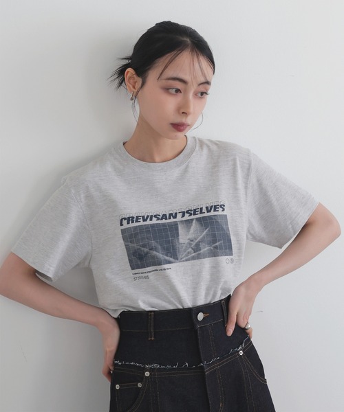 LIAN(リアン)の「ロゴプリントcrevisT(Tシャツ/カットソー・レディース・ピンク/ネイビー/グレー/オフホワイト・0/1)」の11枚目の写真