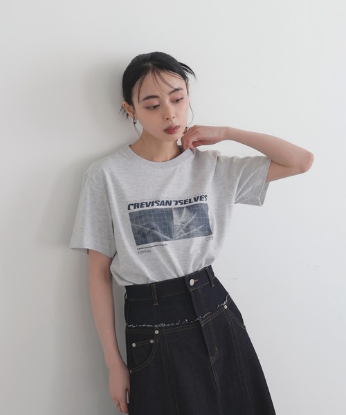 LIAN(リアン)の「ロゴプリントcrevisT(Tシャツ/カットソー・レディース・ピンク/ネイビー/グレー/オフホワイト・0/1)」の12枚目の写真