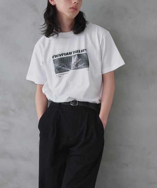 値下げ❗️フロートローン　カットソー クレストブリッジ　シフォン　Tシャツ セール】ロゴプリントcrevisT（Tシャツ/カットソー）｜LIAN