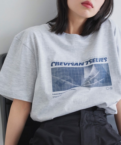 LIAN(リアン)の「ロゴプリントcrevisT(Tシャツ/カットソー・レディース・ピンク/ネイビー/グレー/オフホワイト・0/1)」の17枚目の写真