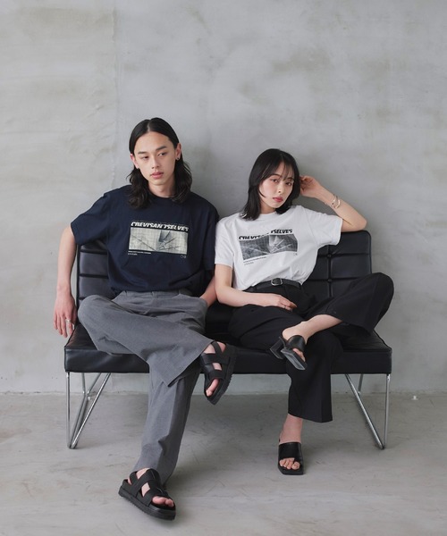 LIAN(リアン)の「ロゴプリントcrevisT(Tシャツ/カットソー・レディース・ピンク/ネイビー/グレー/オフホワイト・0/1)」の5枚目の写真