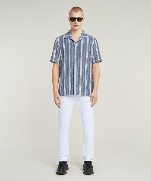 G-STAR(ジースター)の「3301 SLIM JEANS/ダメージ加工ベーシックスリムテーパードジーンズ(デニムパンツ・メンズ・ホワイト系その他・28/30/30/30/31/30/32/30/33/30/34/30/29/32/31/32/32/32/34/32)」の5枚目の写真