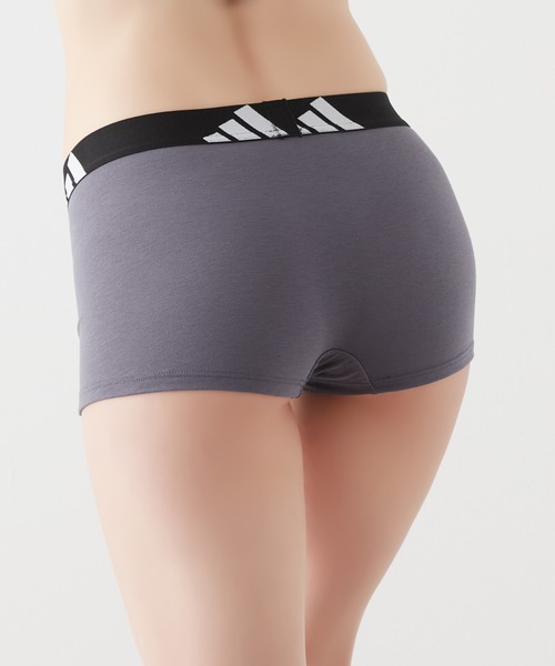 adidas(アディダス)の「adidas/アディダス ハーフショーツ 吸汗速乾(ショーツ・レディース・杢グレー/ベージュ系その他/ブラック/パープル系その他・MEDIUM/LARGE/SMALL)」の7枚目の写真